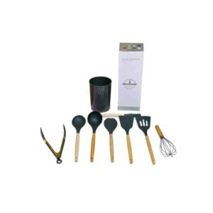 Premium 8Pcs Non-Stick Silicone Cooking Utensil Set with Holder