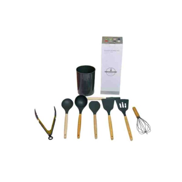 Premium 8Pcs Non-Stick Silicone Cooking Utensil Set with Holder